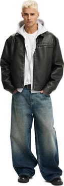 Cotton On Men's Cropped Zip Up Hoodie