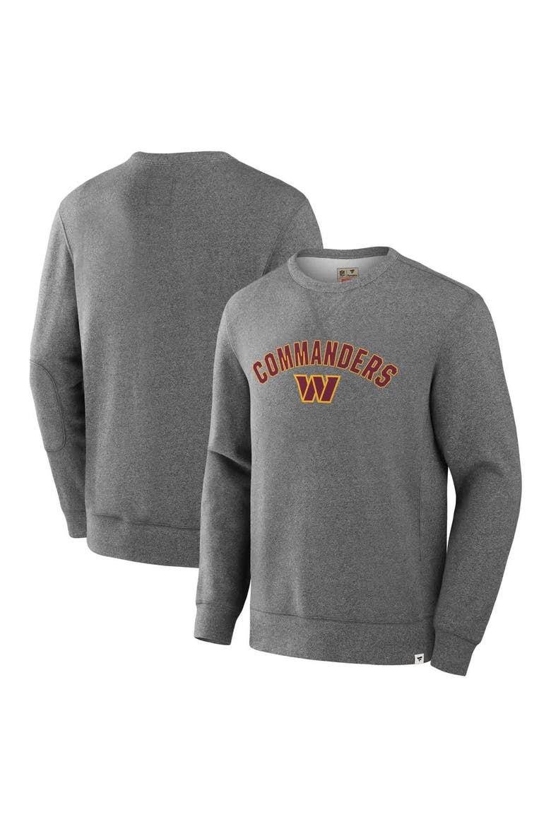Men's Fanatics  Heather Gray Washington Commanders Loop Terry Pullover Sweatshirt, Main, color, Heather Gray