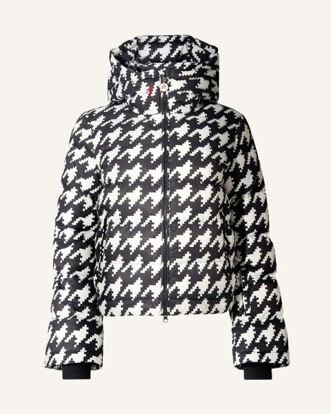 Houndstooth Polar Flare Down Jacket