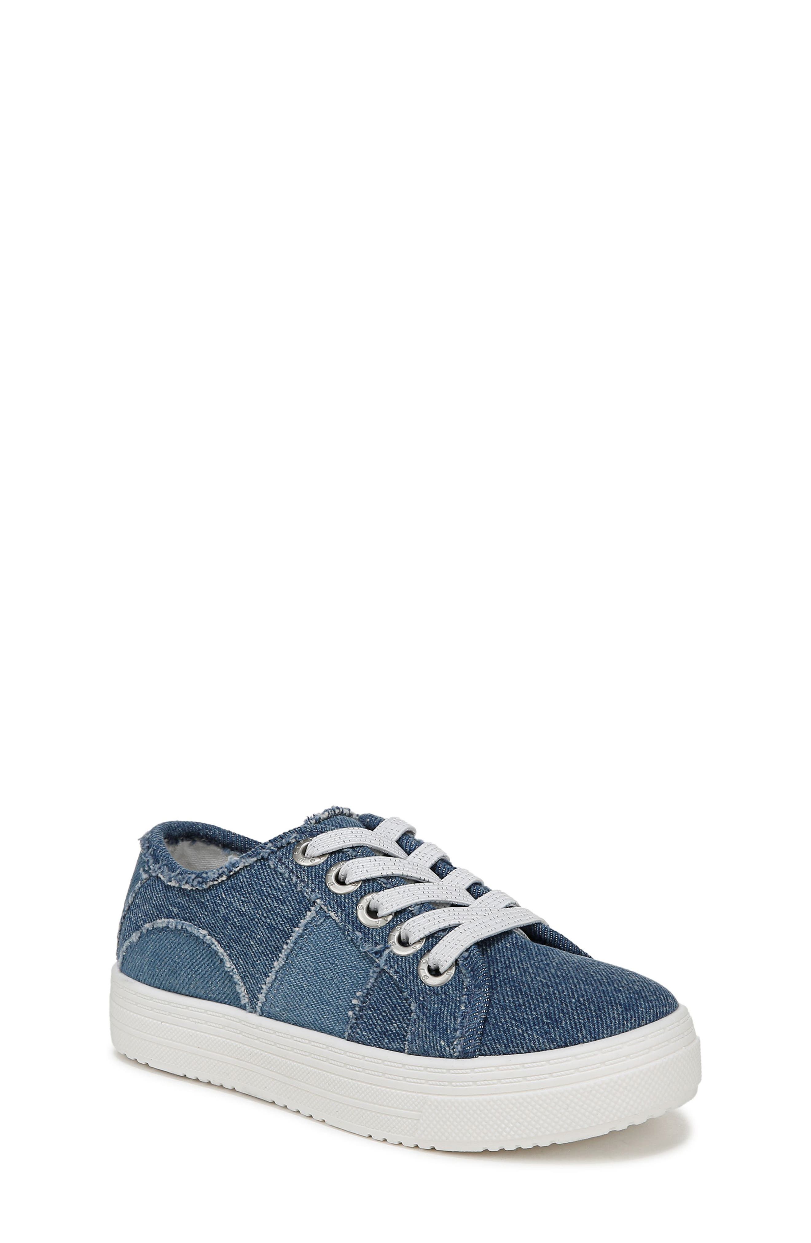Blowfish Malibu Kids' Supersmile Denim Fray Platform Sneaker