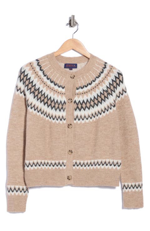 Fair Isle Button Front Cardigan
