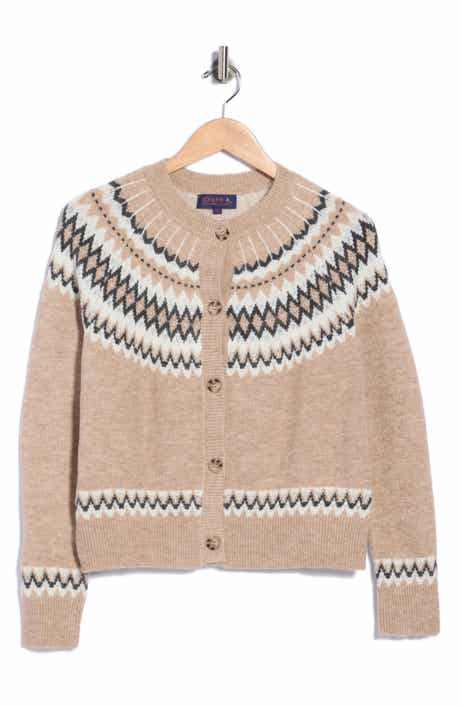 Fair Isle Button Front Cardigan