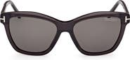 TOM FORD 54mm Polarized Square Sunglasses