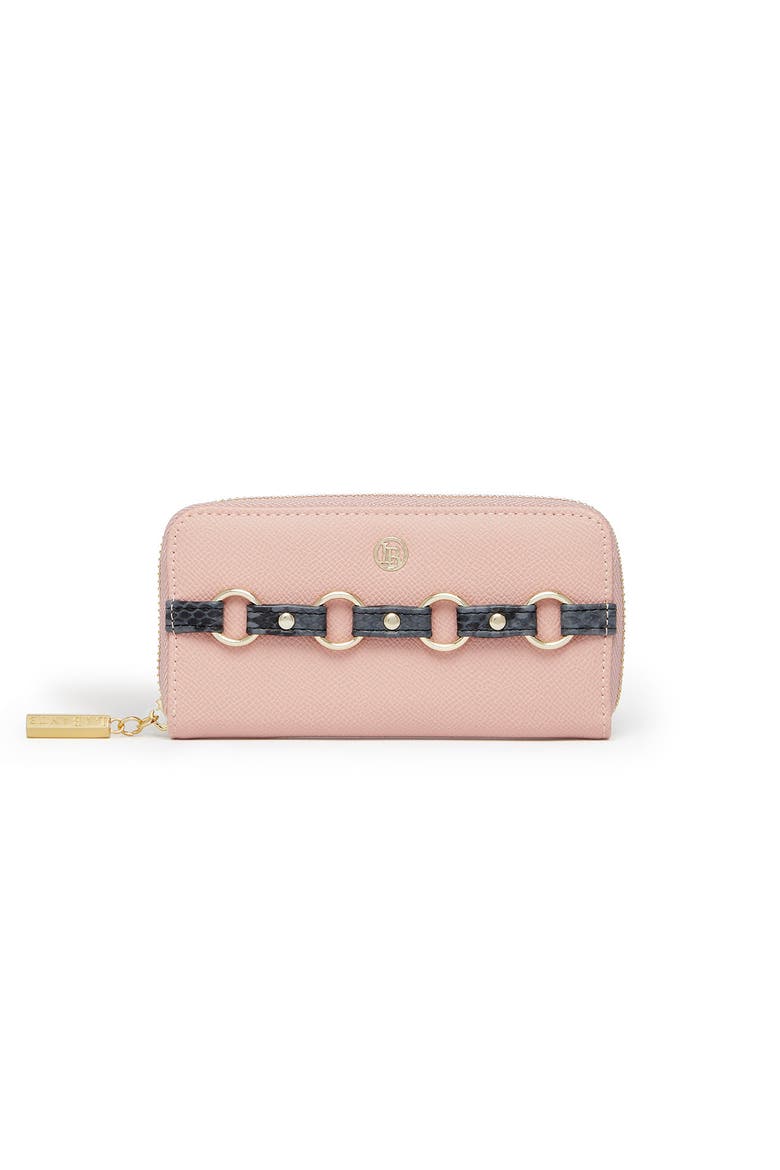 Ellen Vegan Zip Around Wallet, Main, color, Pink