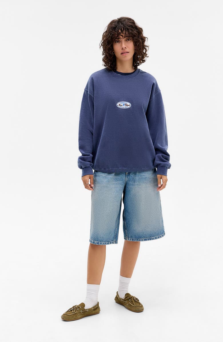 BDG Urban Outfitters New York Badge Sweatshirt, Alternate, color, Blue