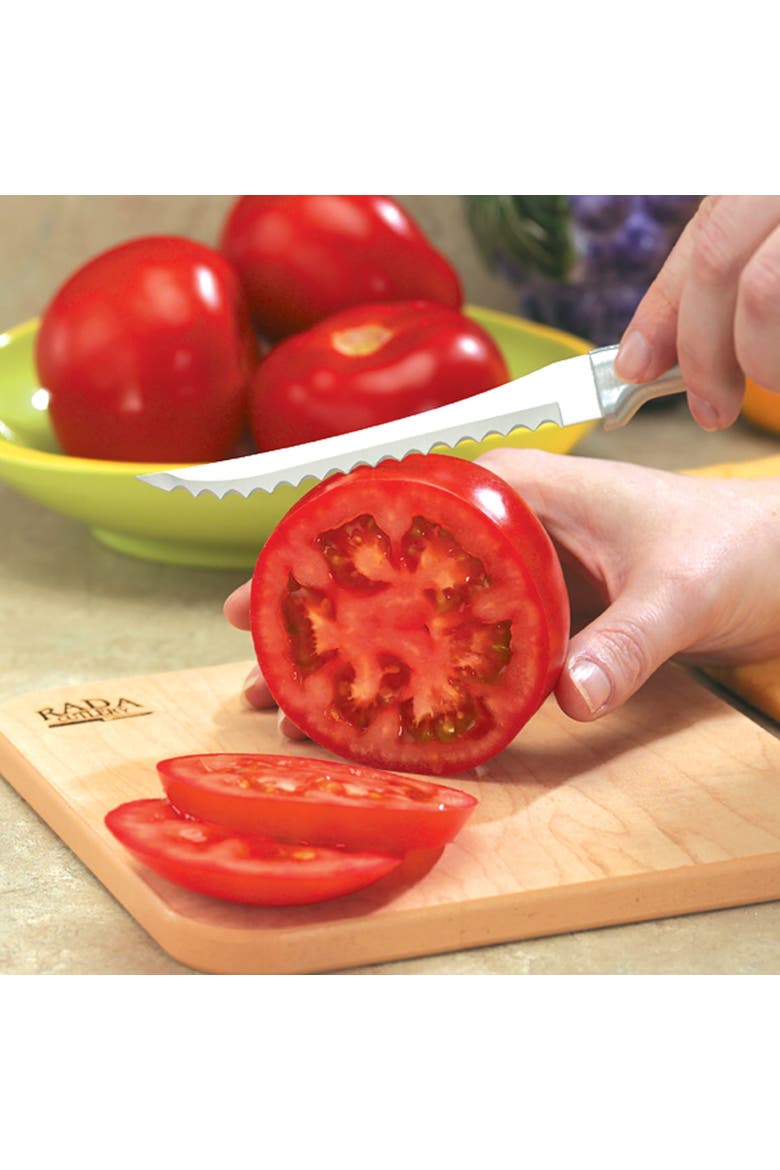 Cutlery 7-Inch Serrated Slicer Stainless Steel Blade & 5-Inch Tomato Slicer Stainless Steel Serrated Blade, Alternate, color, Silver