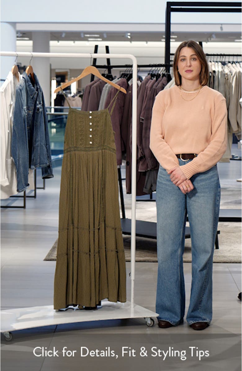 Embroidered Lace Inset Maxi Dress, sales video thumbnail