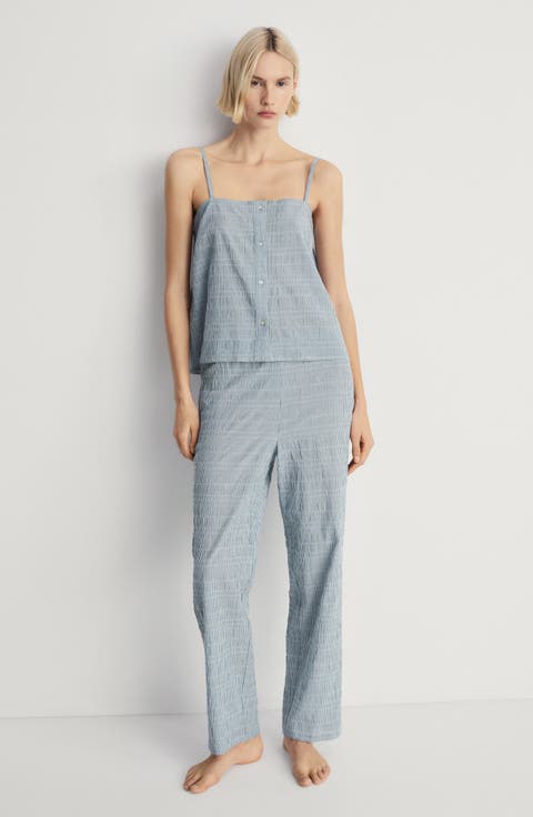 Stripe Stretch Cotton Pajama Pants