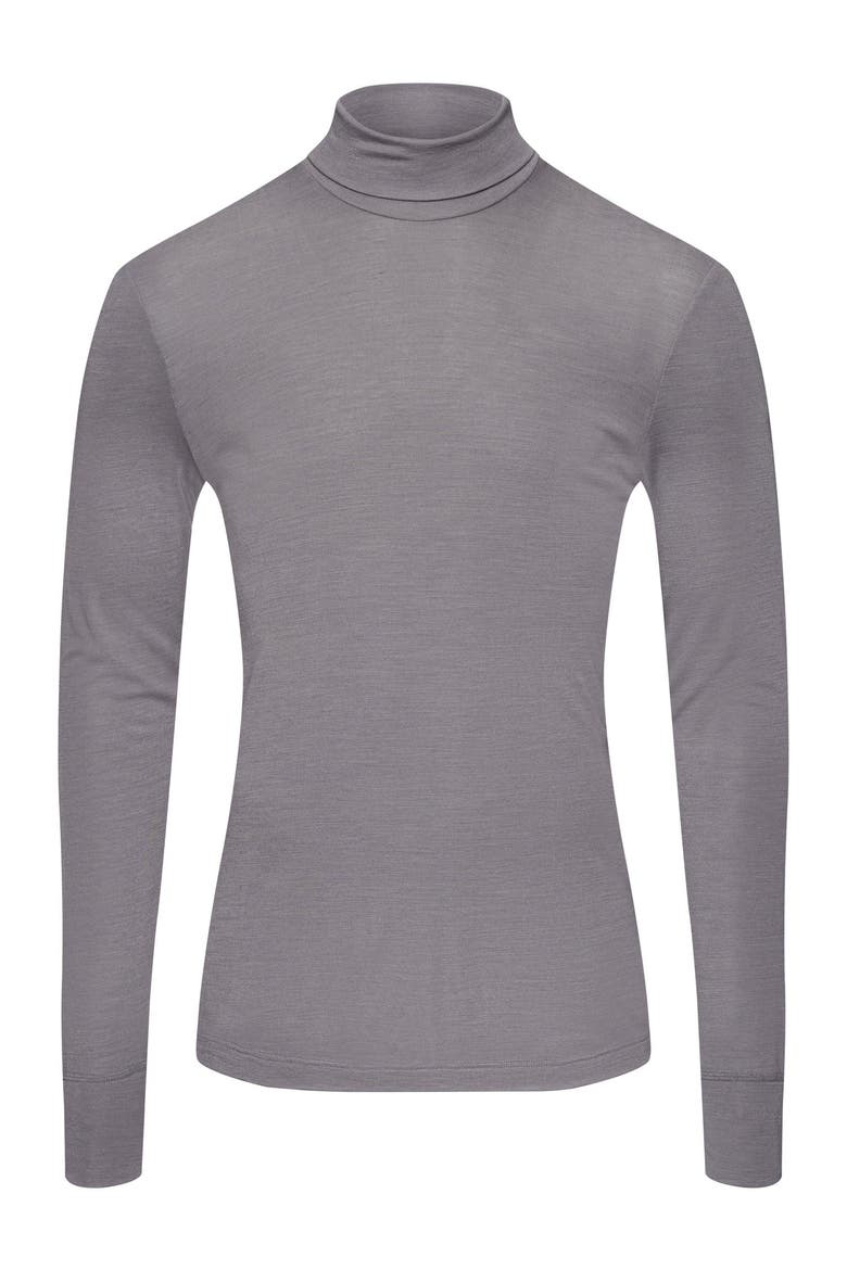 Woolen Silk Thermal Turtleneck, Main, color, Nordic Grey