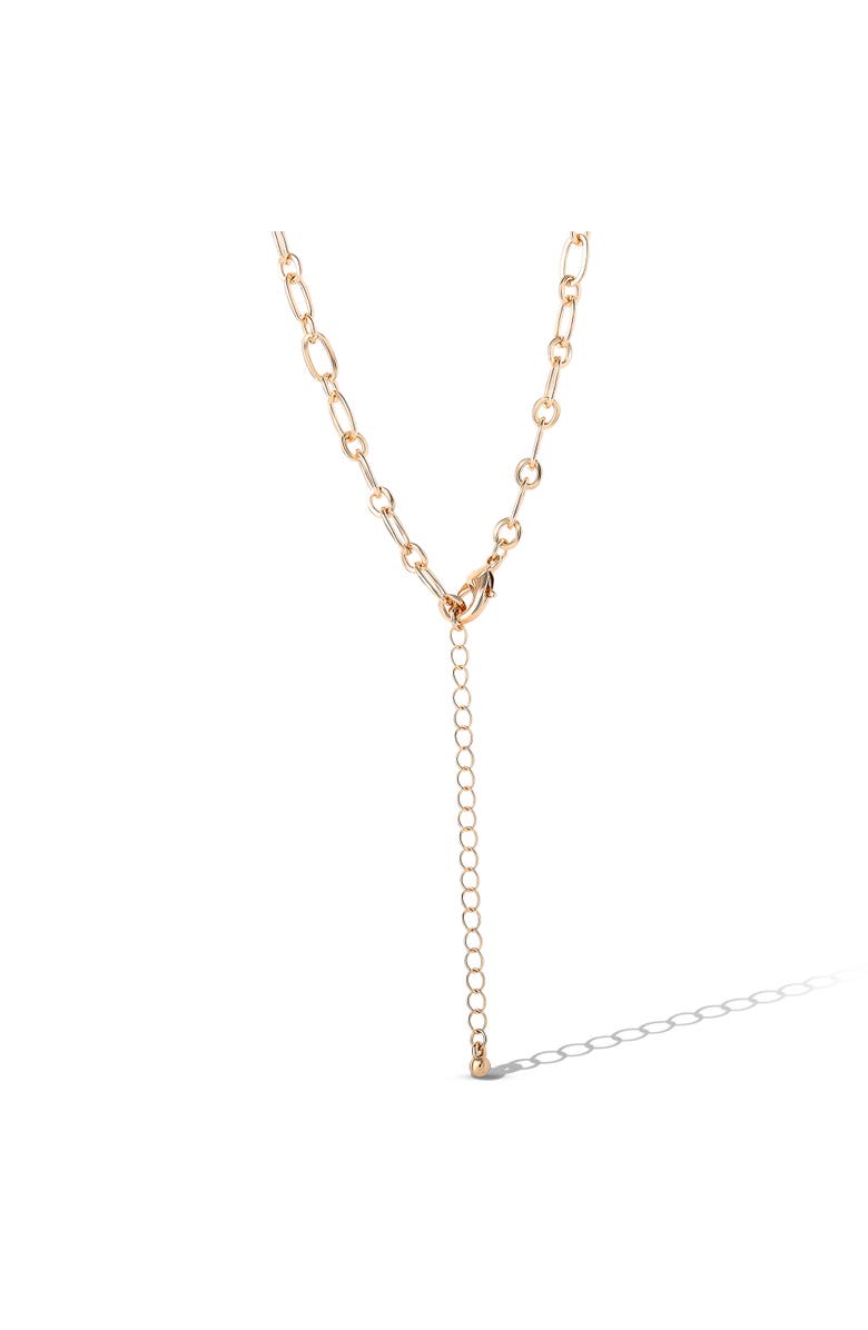 Jessica Simpson Green Gem Drop Charm Necklace in Gold-Tone Chain, Alternate, color, Green