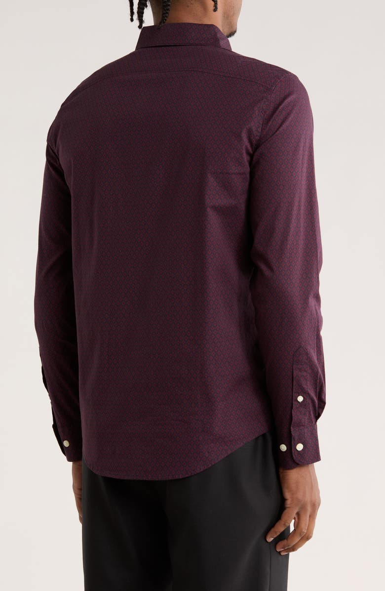 Original Penguin Slim Fit Stretch Button-Down Shirt, Alternate, color, Dark Sapphire