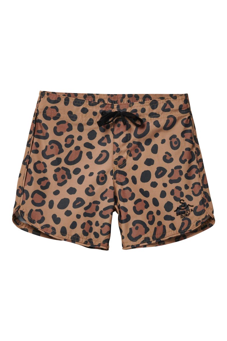 Kids' Calico Crab Swim Trunks, Main, color, KHAKI