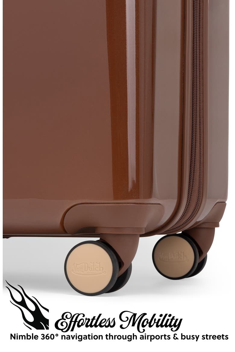 Eyeflight Expandable Hardside Spinner Carry-on Suitcase, Alternate, color, Brown