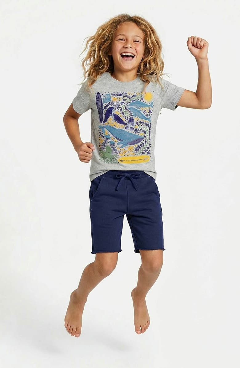Mightly Organic Cotton Boys Grahic T-Shirt, Alternate, color, Ocean Commotion