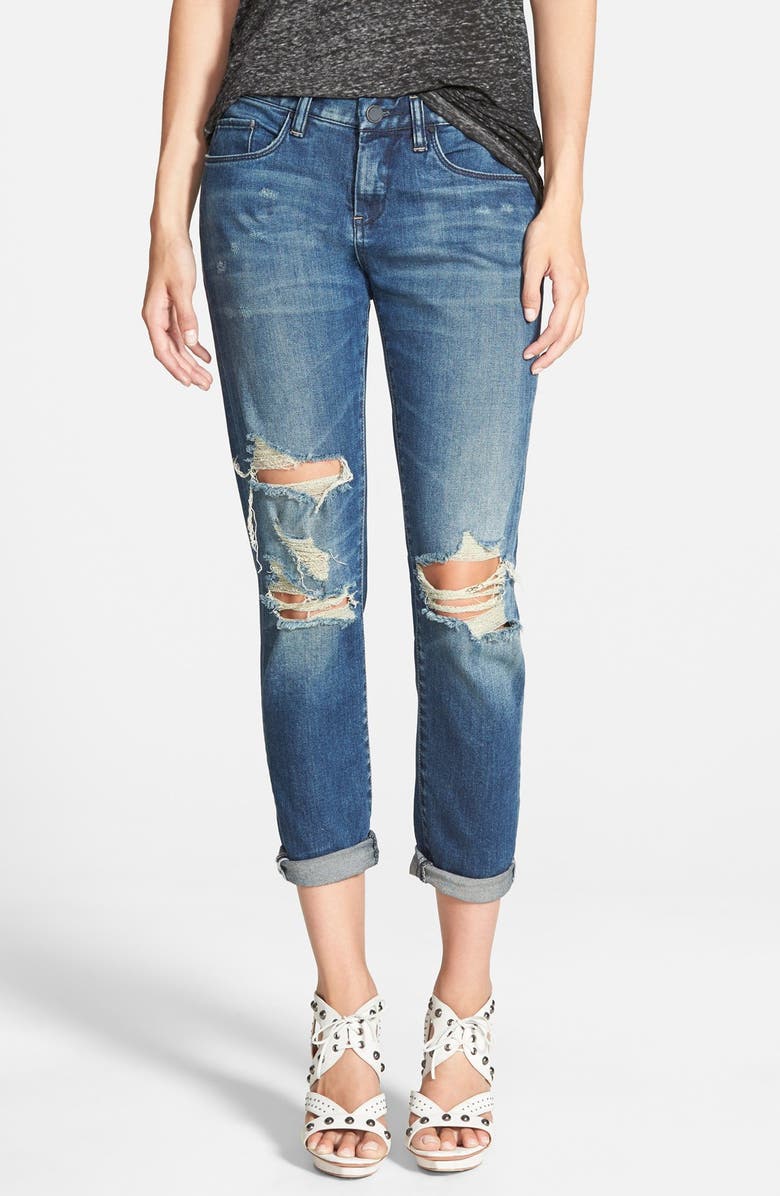 BLANKNYC Destroyed Boyfriend Jeans, Main, color,