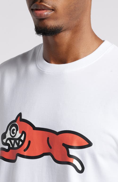 Icecream Running Dog Cotton Graphic T-shirt In White