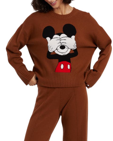 Wool-Cashmere Peeakabo Mickey Sweater