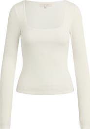 Favorite Daughter The Harvey Fitted Square Neck Rib Sweater