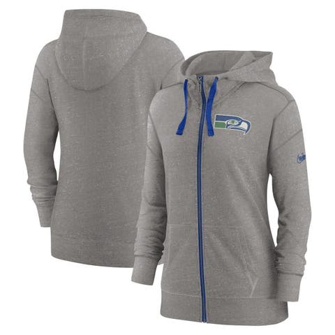 Women's Nike Heather Charcoal Seattle Seahawks Gym Vintage Full-Zip Hoodie