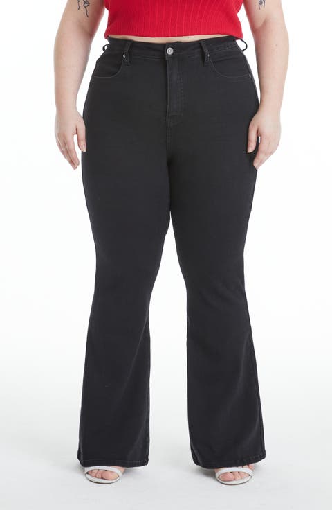 High Waist Flare Jeans (Plus)