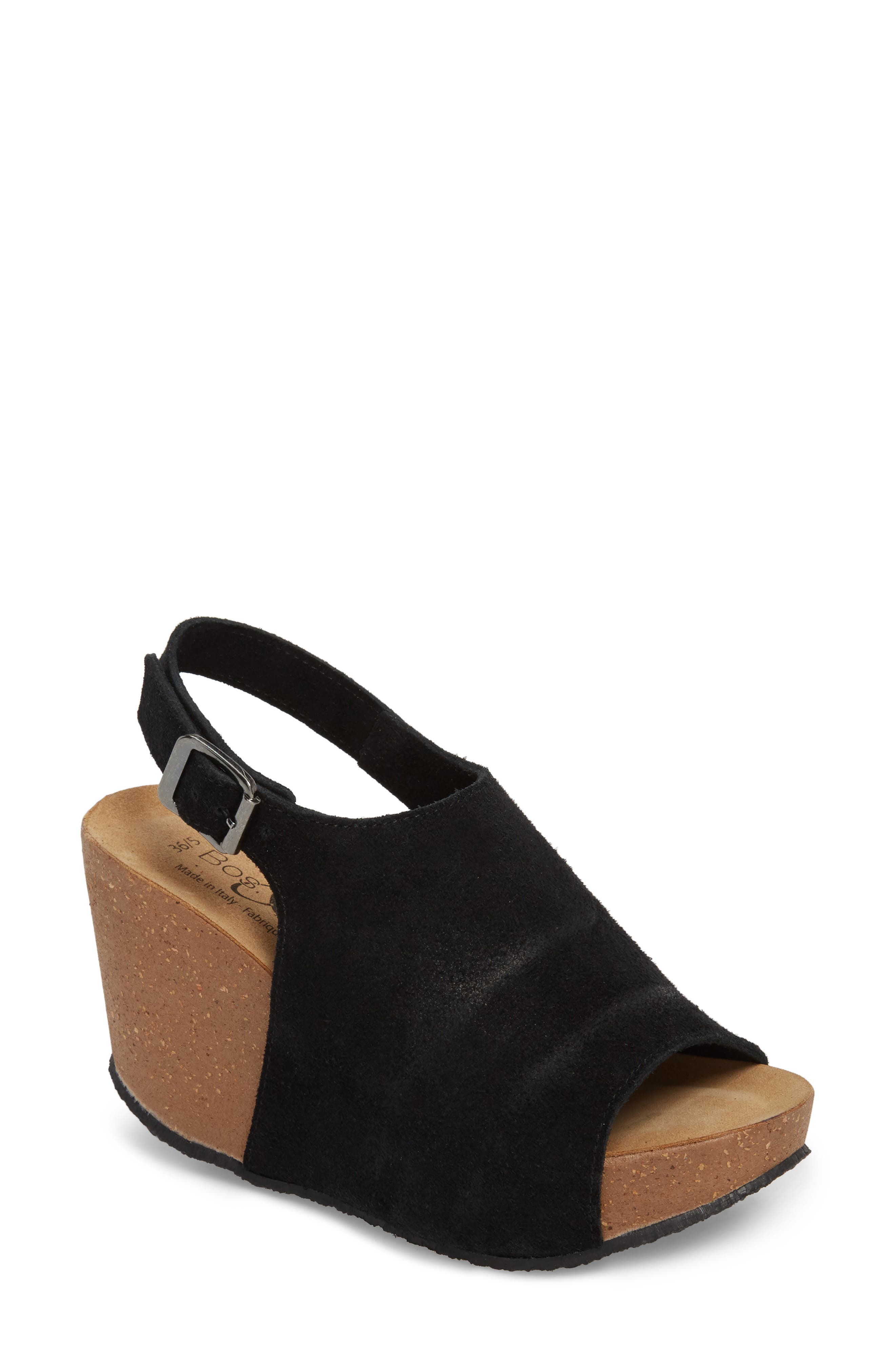 Bos. & Co. Sheila Platform Wedge Sandal, Main, color, 