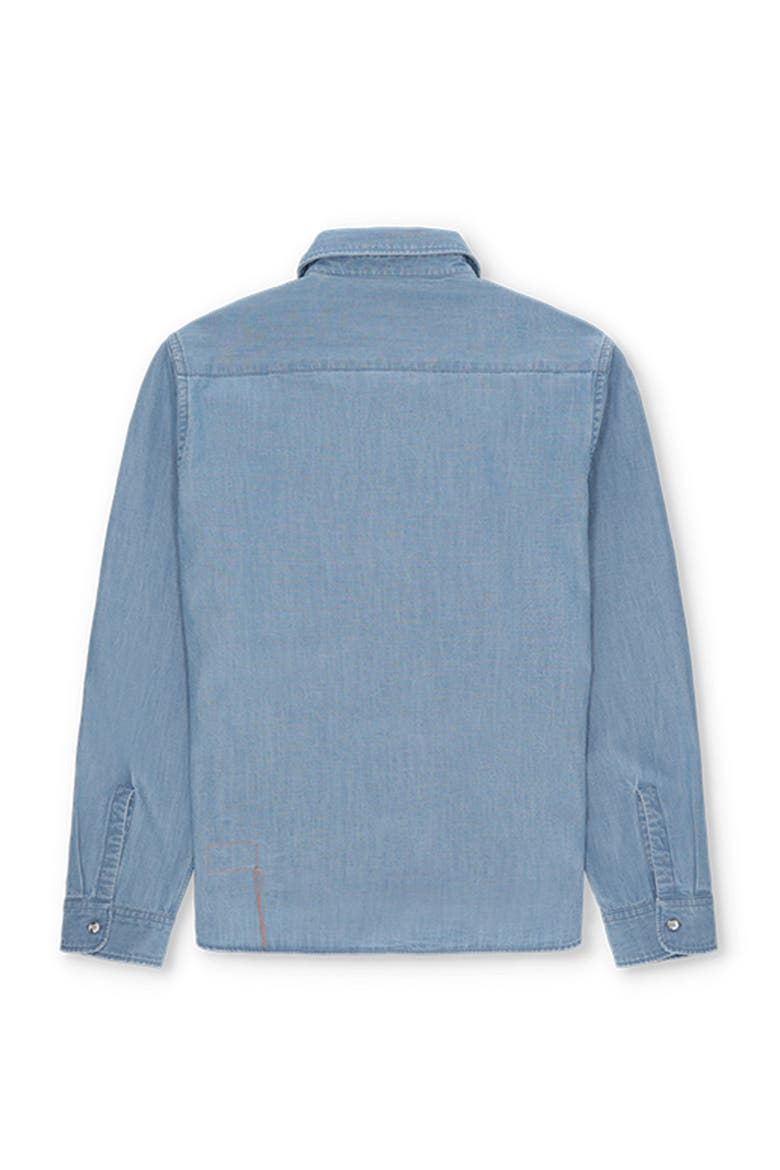 Liam Cotton Chest Pocket Shirt Stondato, Alternate, color, LIGHT BLUE