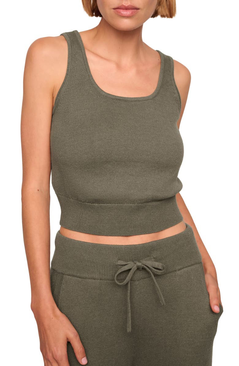 Eberjey Sweater Knit Tank, Main, color, Smokey Olive