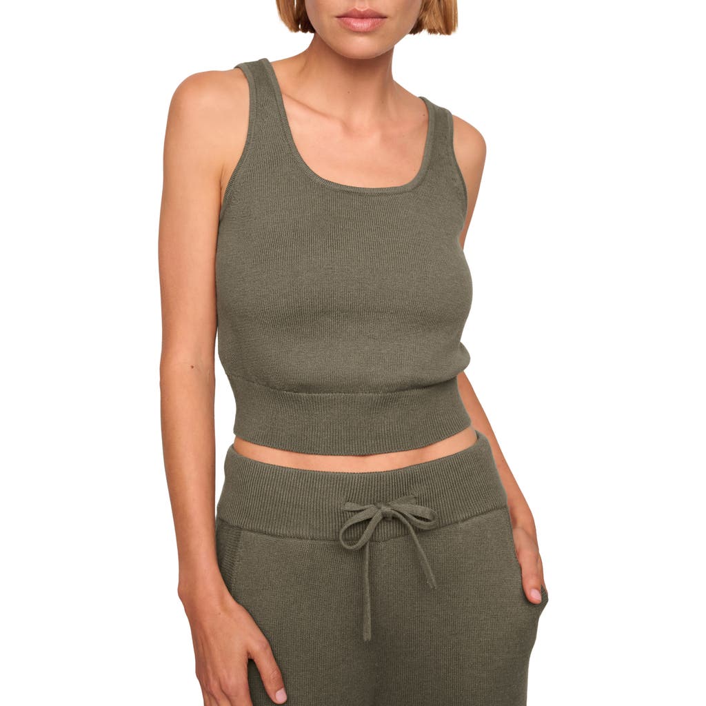 Eberjey Cropped Sweater Tank In Green