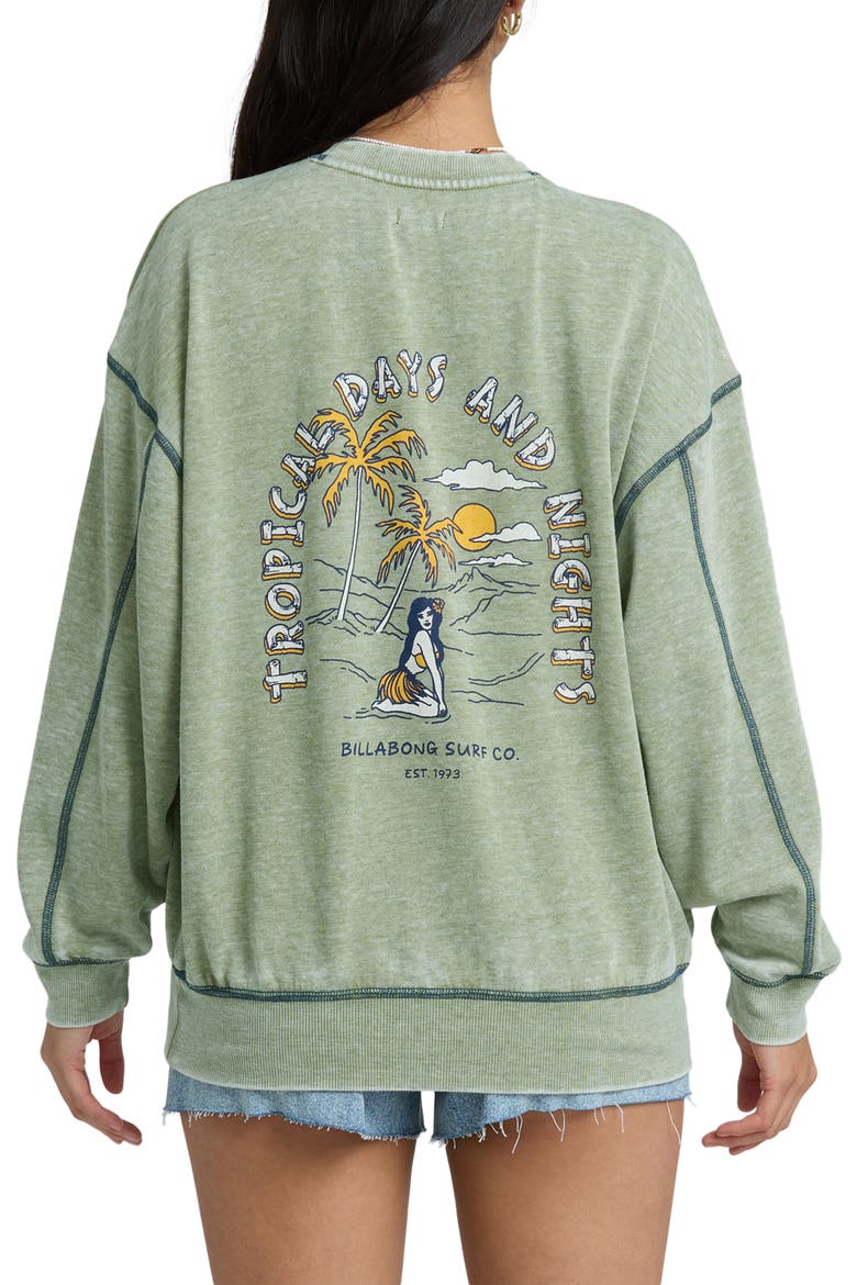 All the Days Kendel Fleece Sweatshirt, Alternate, color, DARK OLIVE