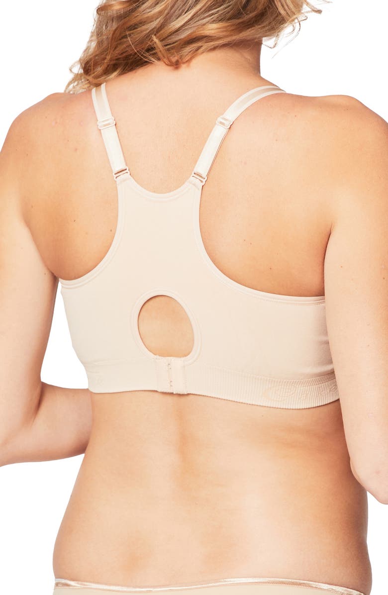 Cake Maternity Cotton Candy Seamless Nursing Bra, Alternate, color, Beige