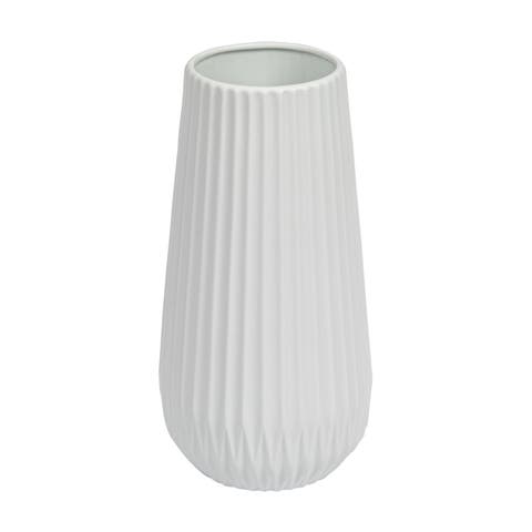 Fluted Vase with Embossed Lines