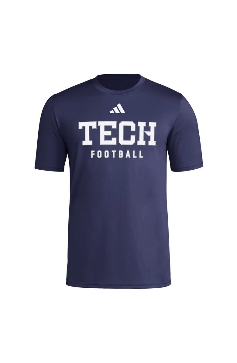 adidas Men's adidas  Navy Georgia Tech Yellow Jackets Locker Practice Football Pre-Game T-Shirt, Alternate, color, Navy