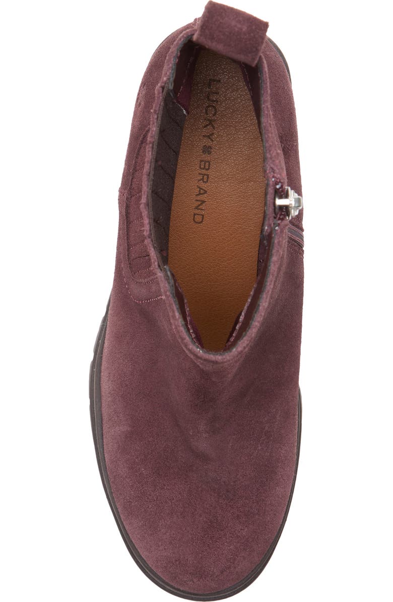 Lucky Brand Sondruh Platform Wedge Bootie, Alternate, color, Winter Cherry