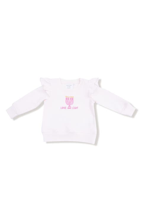 Kids' Ruffle Shoulder Hanukkah Sweatshirt