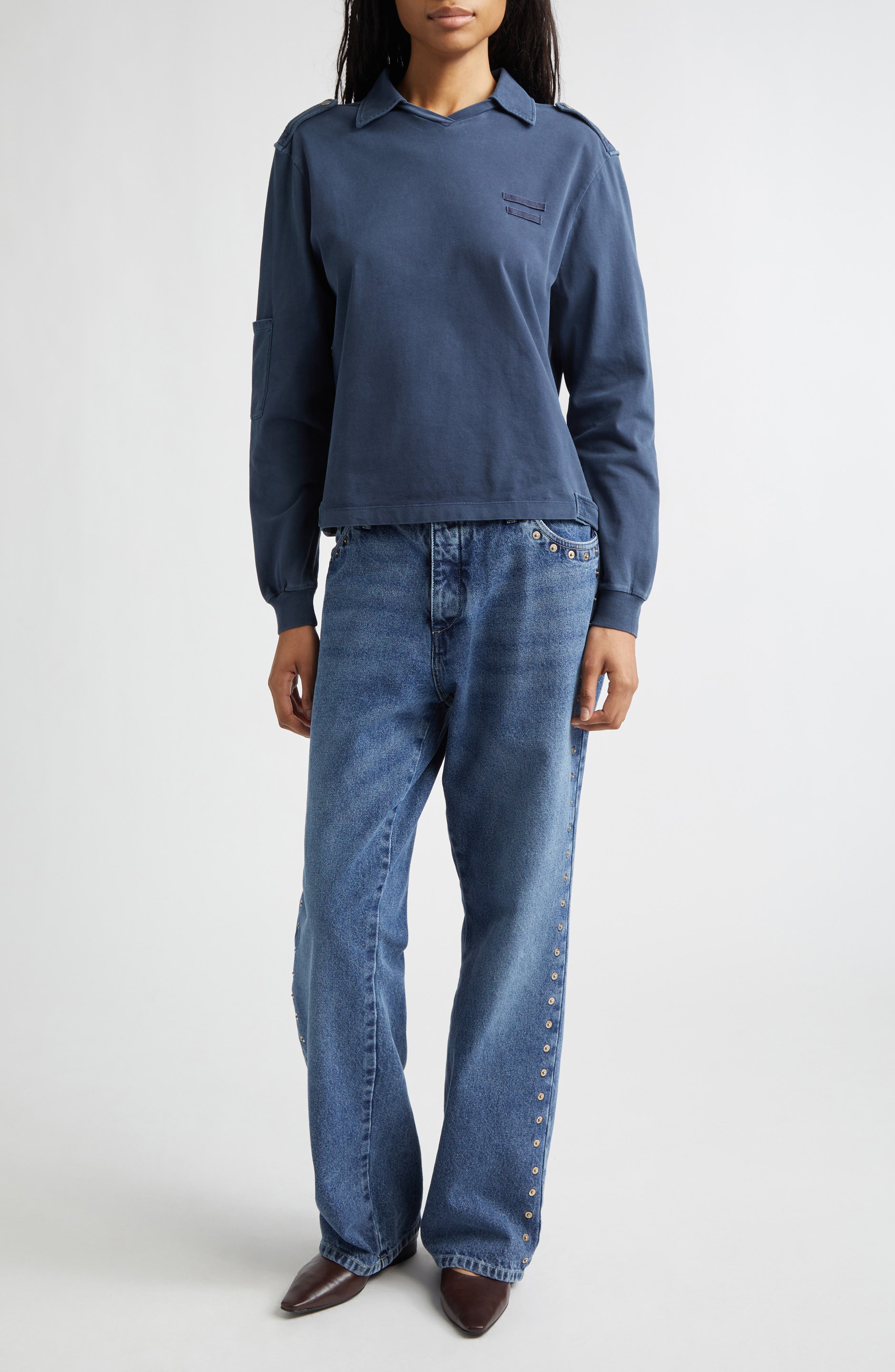 Crowd Rivet Studded Boyfriend Jeans - image 2