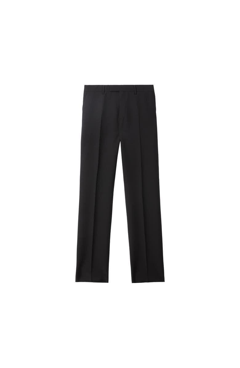 Burberry Classic Fit Wool Mohair Tailored Trousers, Alternate, color, Black