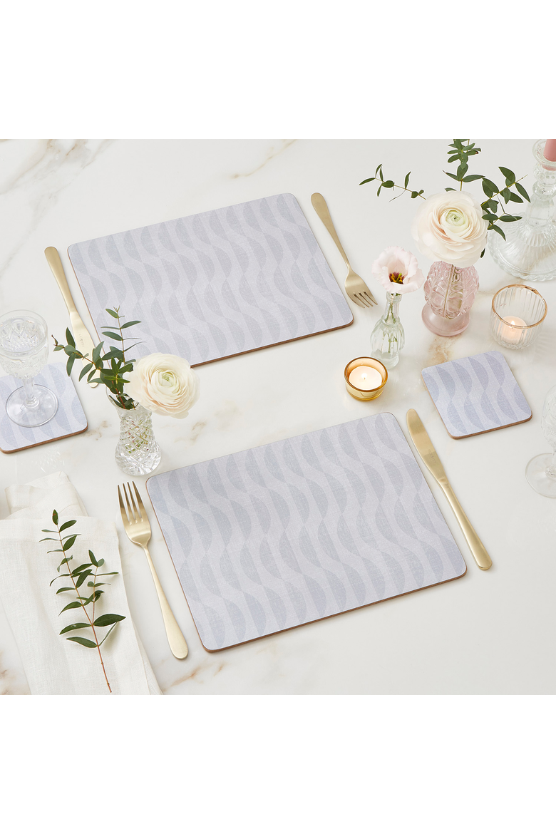 Eclipse Set of 4 Cork Back Placemats, Alternate, color, Grey