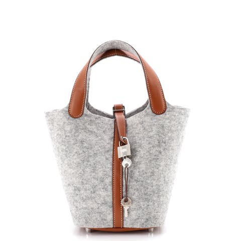 Picotin Lock Bag Felt with Leather PM