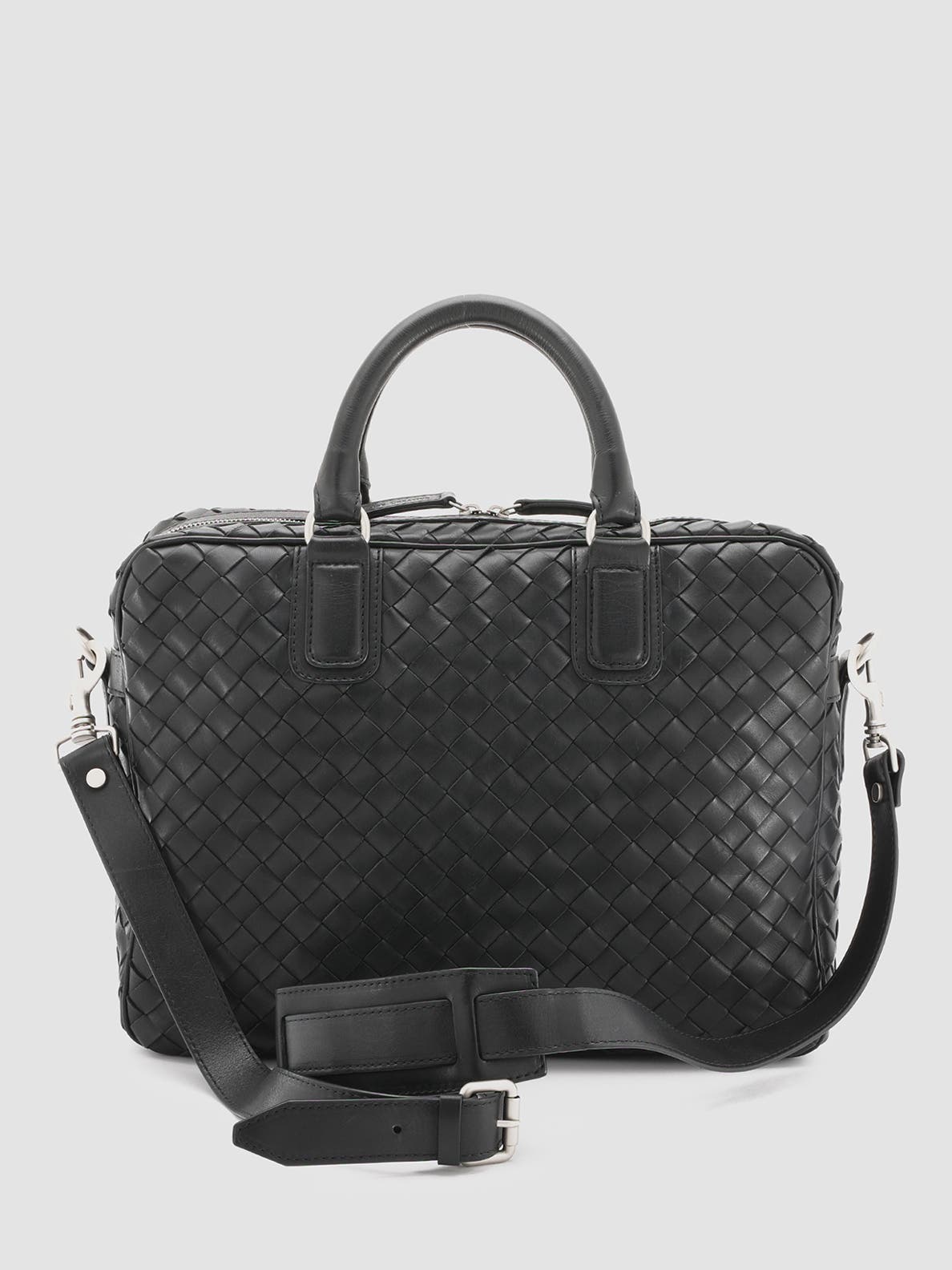Officine Creative Armor 011 Hand-Woven Shoulder Bag, Alternate, color, Black