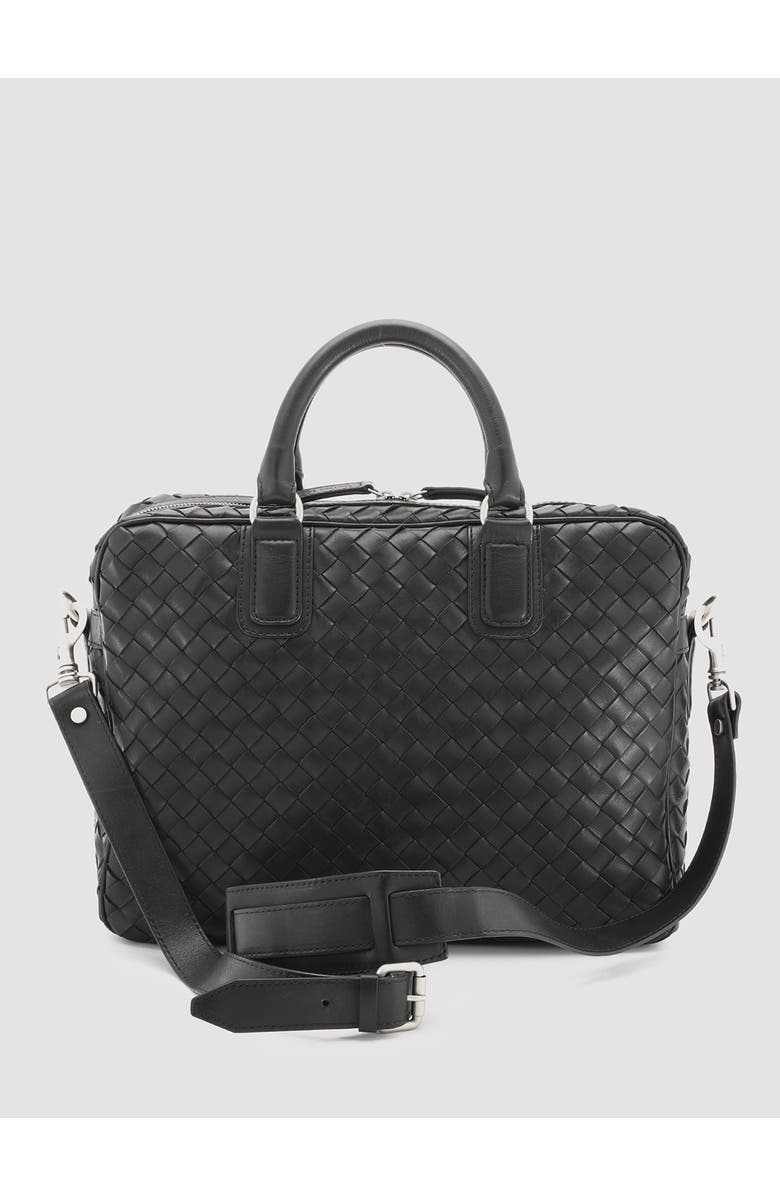Officine Creative Armor 011 Hand-Woven Shoulder Bag, Alternate, color, Black