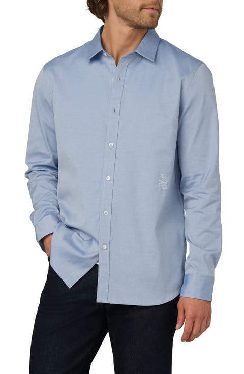 The Grant Monogram Button-Up Shirt