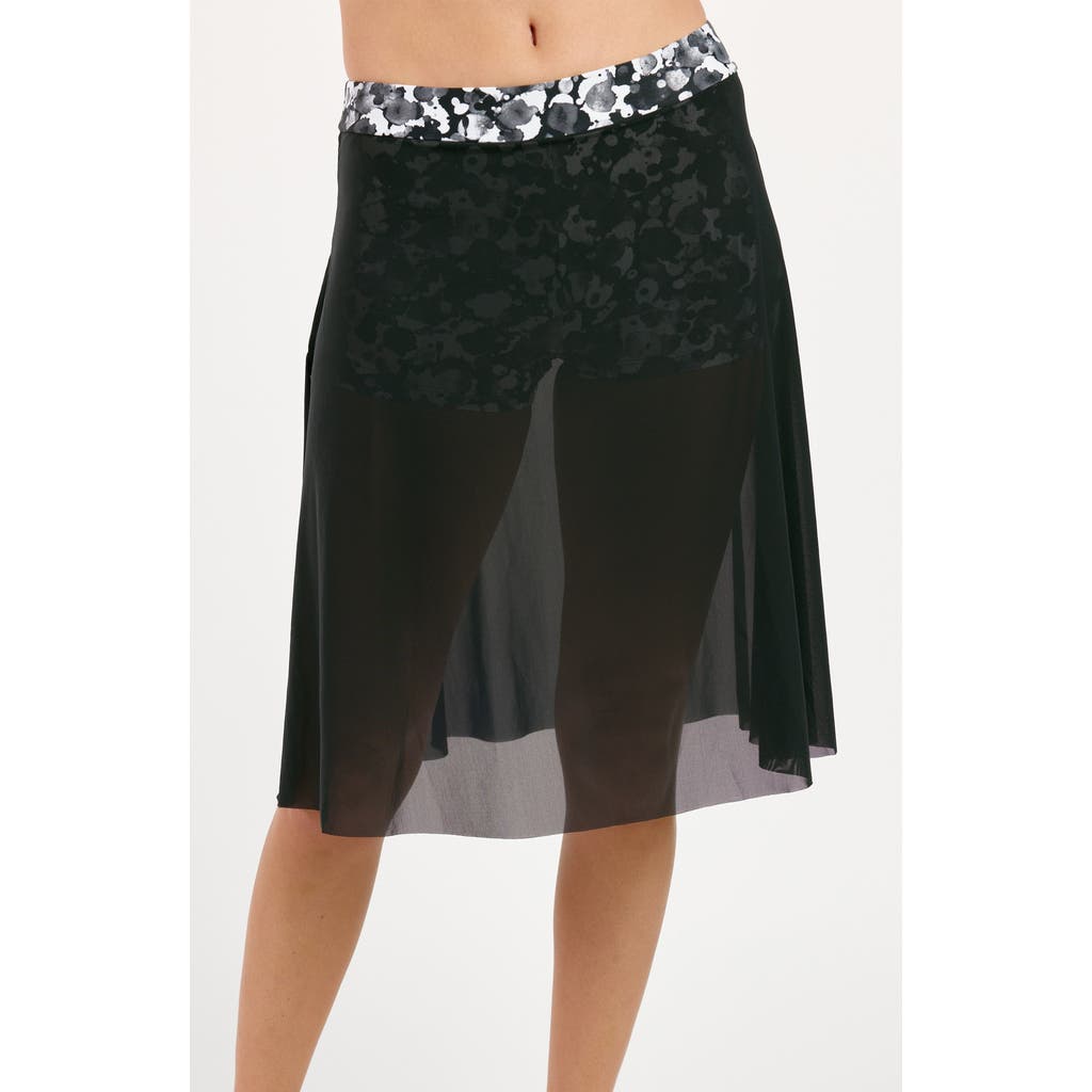 Calypsa Plus Size 3in1 Swim Skirt With Attached Shorts In Black