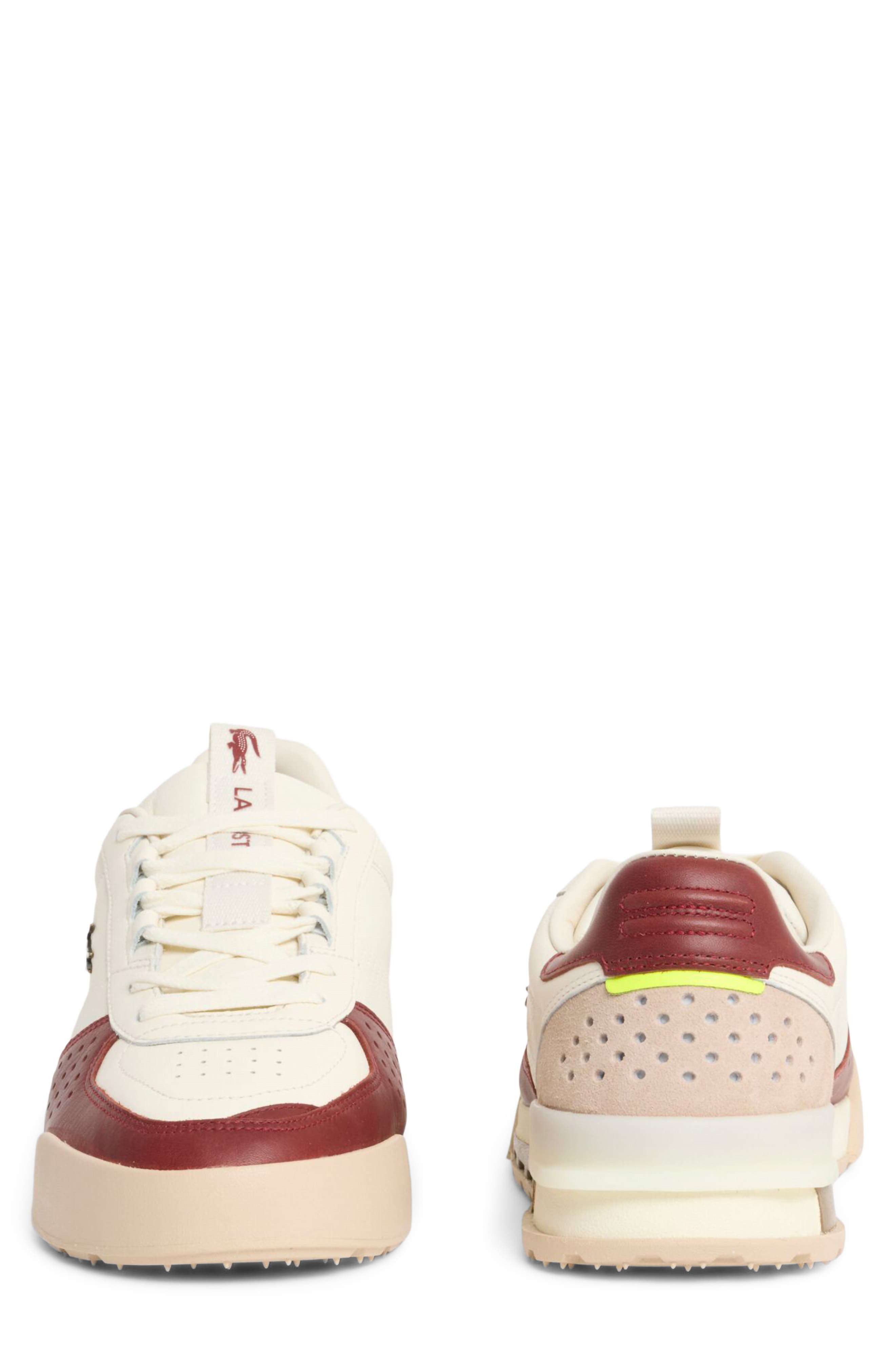 Lacoste Slam Break Court Sneaker, Alternate, color, Off White/ Orange