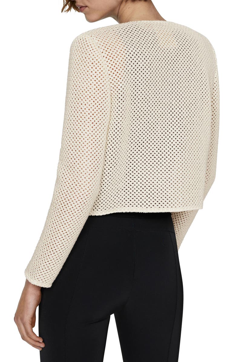 MANGO Openwork Cardigan, Alternate, color,