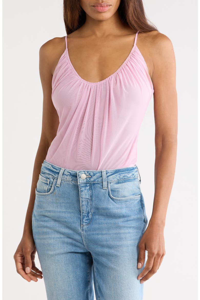 Gelina Ruched Bodysuit, Main, color, MAUVE MIST
