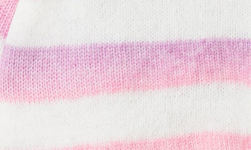 Andy & Evan Kids' Stripe Button Front Cardigan In Purple