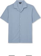 Reiss Frederick Textured Stripe Camp Shirt