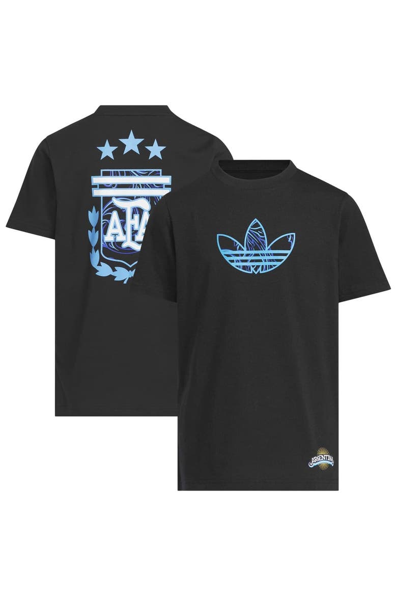 Youth adidas Black Argentina National Team 2026 Away Jersey Hook T-Shirt, Main, color, Black