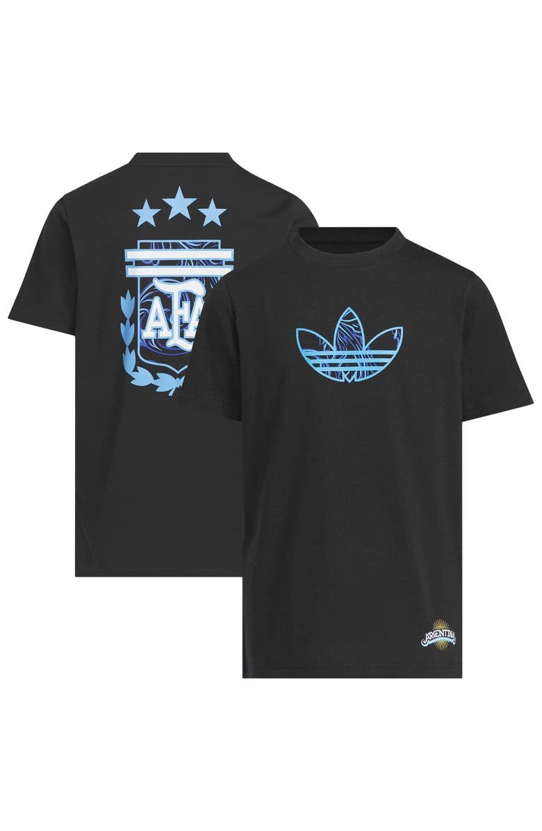 adidas Youth adidas Black Argentina National Team 2026 Away Jersey Hook T-Shirt, Main, color, Black