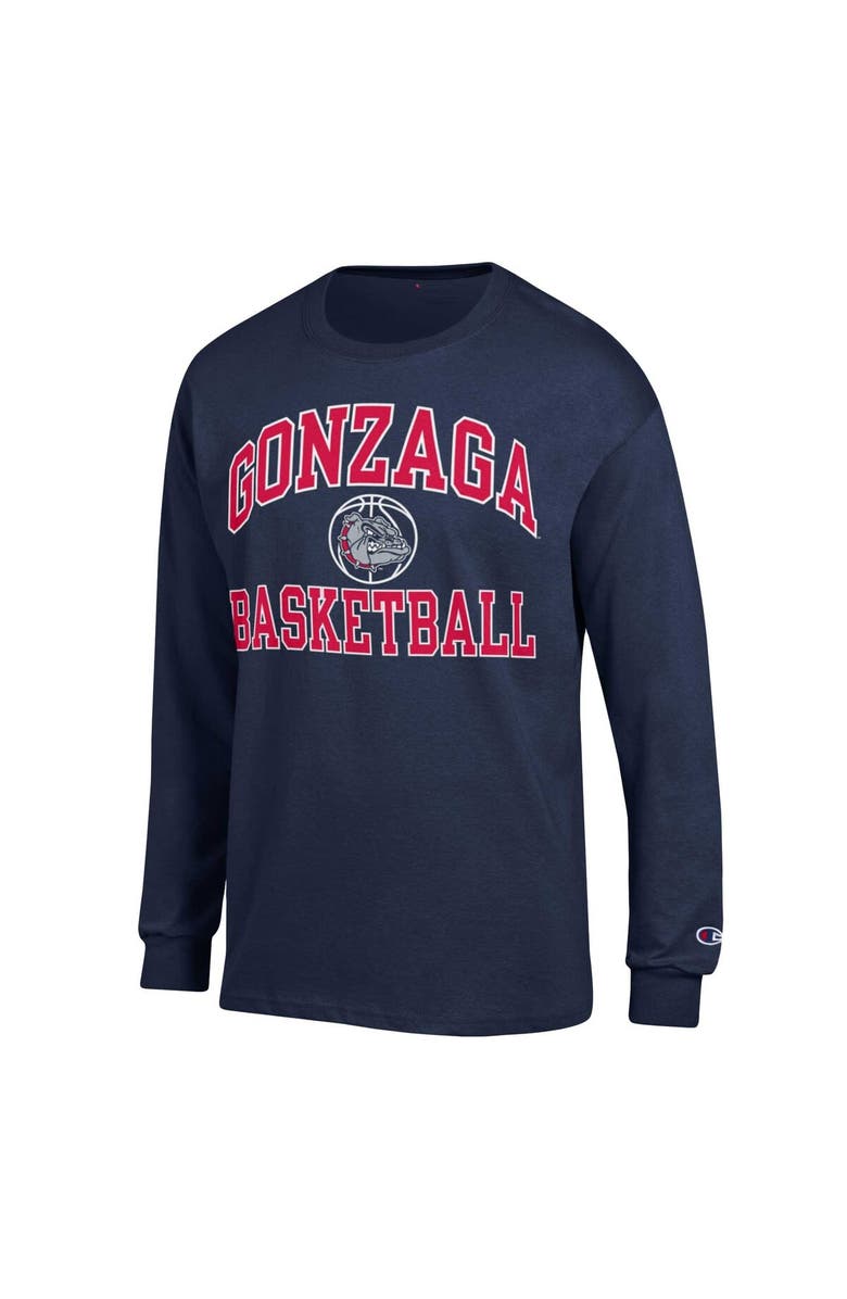 Champion Men's Champion Navy Gonzaga Bulldogs Basketball Icon Long Sleeve T-Shirt, Alternate, color, 